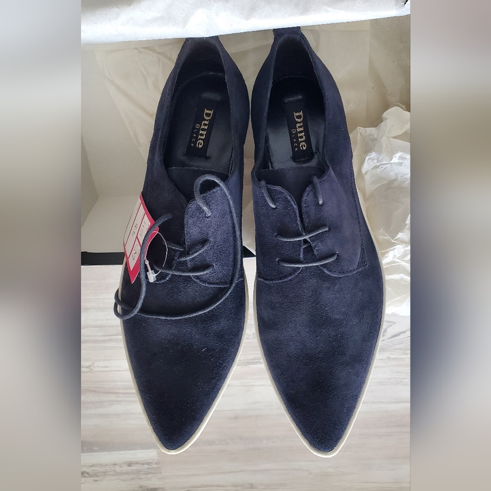 LAST PRICE DROP! Dune Navy Suede Shoes